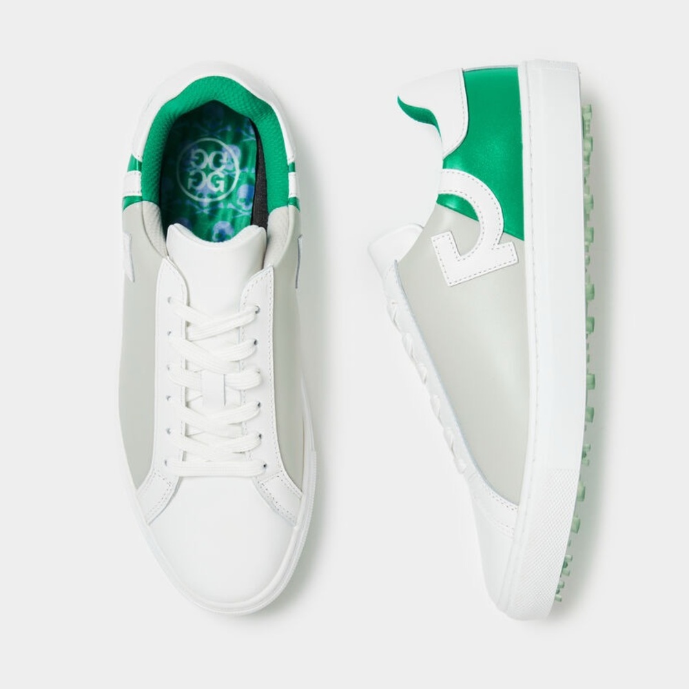 G/FORE White and Green Fringe Lace Golf Sneakers - Picture 3 of 6